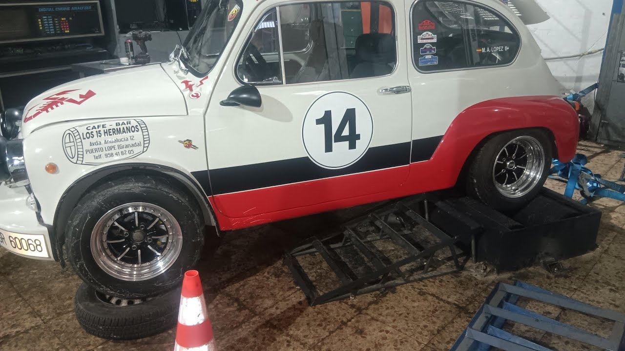 Preparación del carburador y pruebas  en el dyno del seat 600 abarth de Miguel de Puerto López 