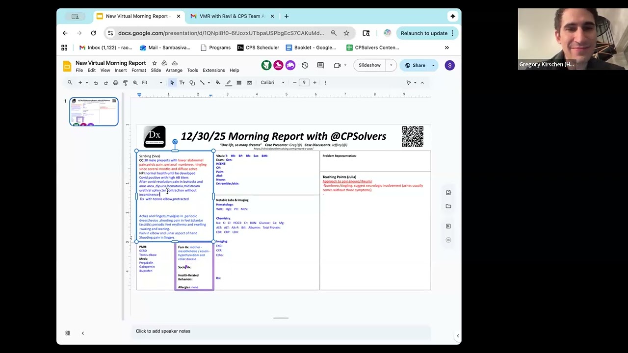 December 30, 2025 Rheumatology VMR with Greg Kirschen & Jeffrey Shen - Altered Mental Status