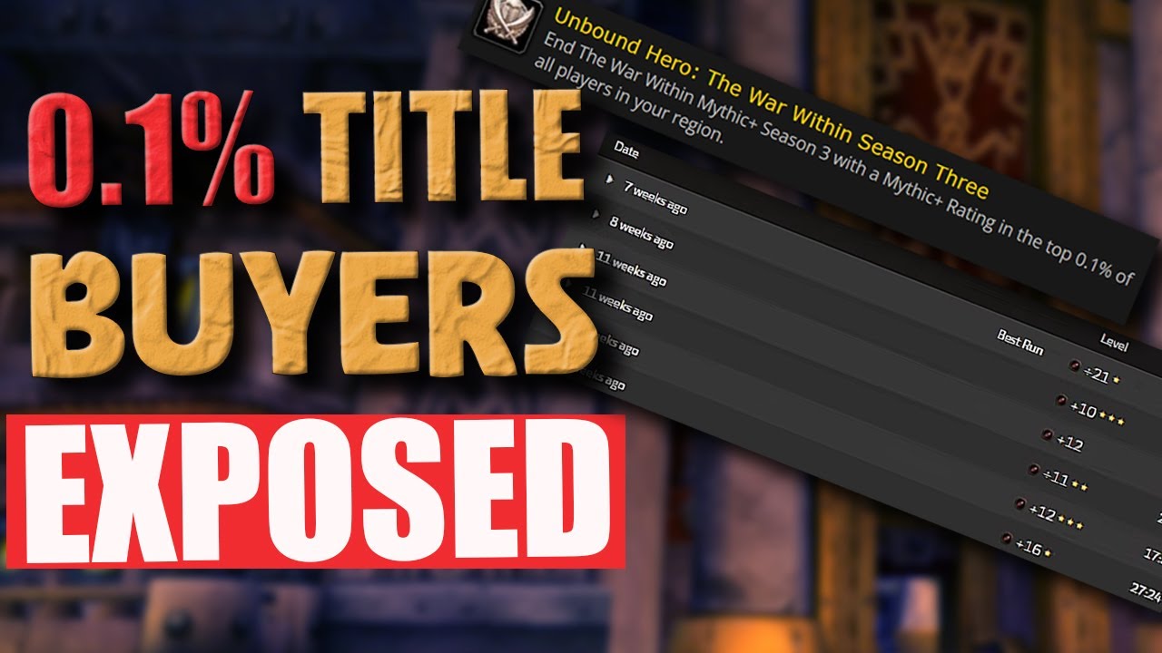 Rank 1 Mythic+ Titles to BUY - Who Bought it?? - CRIMINAL SPREADSHEET LMAO | World of Warcraft