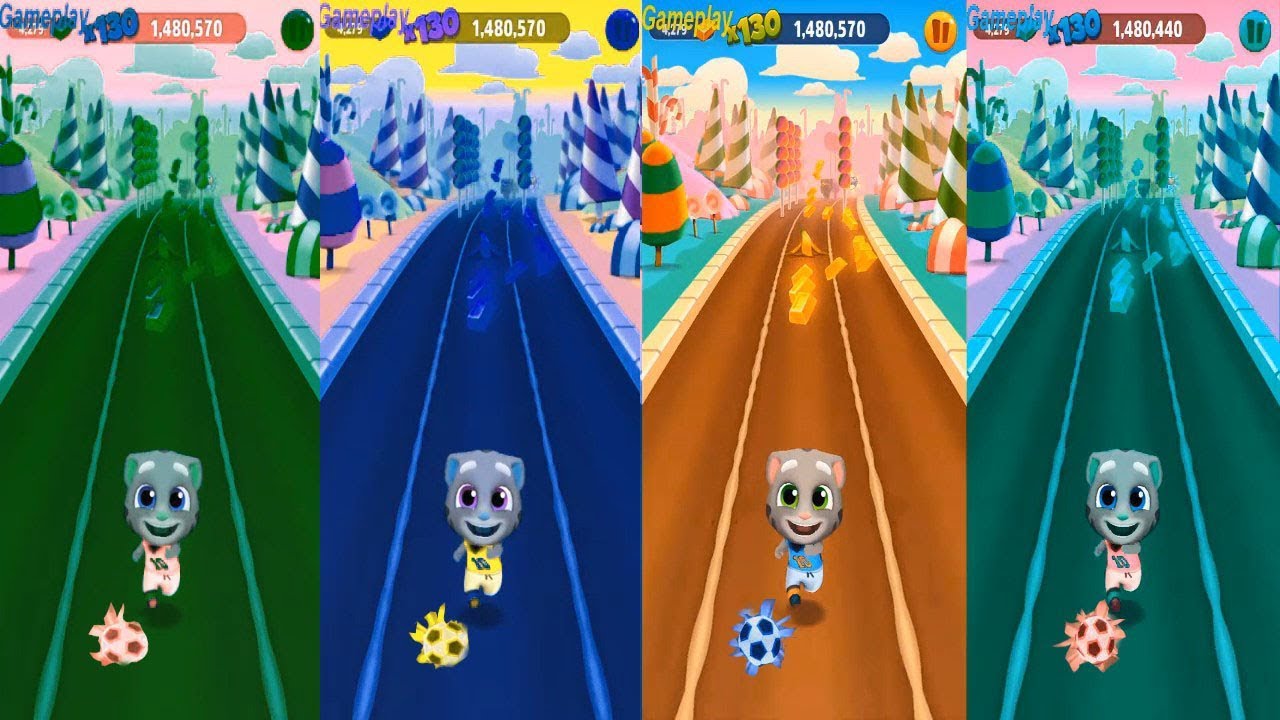 Talking Tom Gold Run  Colors Reaction  Football TOM  Boss Fight Android iOS Gameplay HD