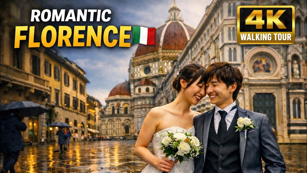 Florence Walking Tour 4K 🇮🇹 | Romantic Street Life & Real City Vibes 2026