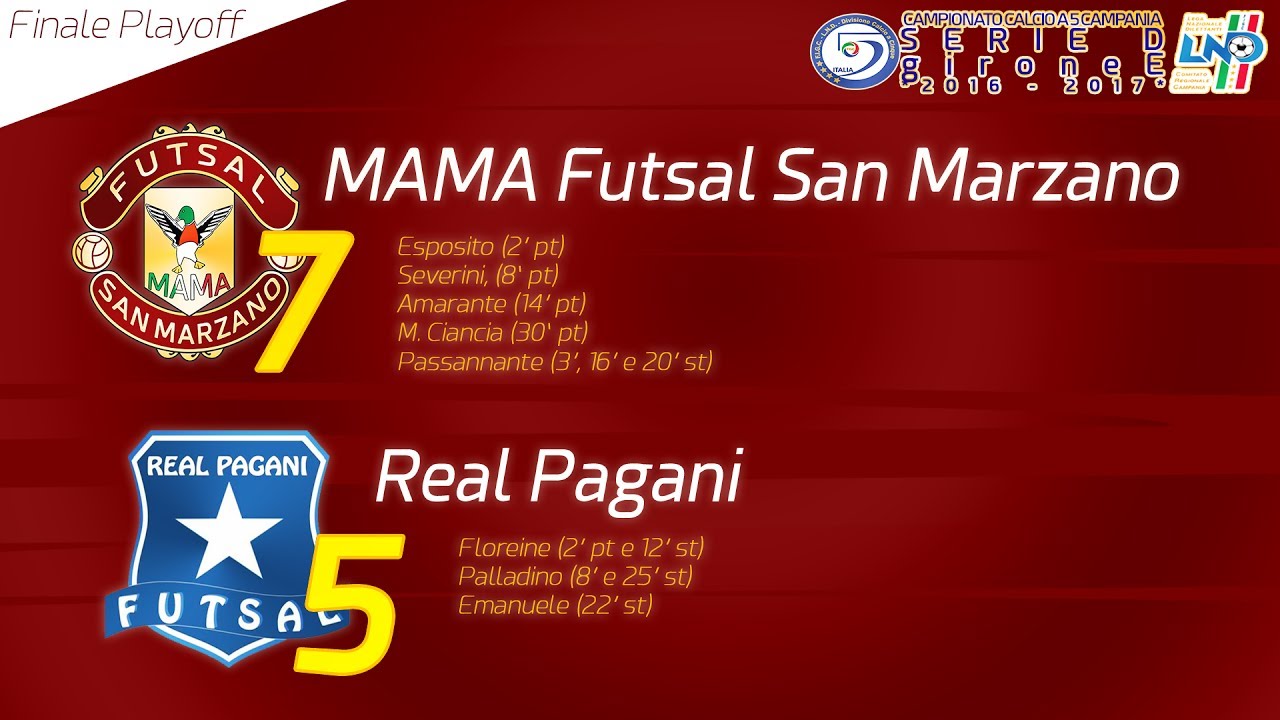 MAMA - Real Pagani 7-5 [Finale Playoff - Serie D Futsal (Campania) - Gir.E]