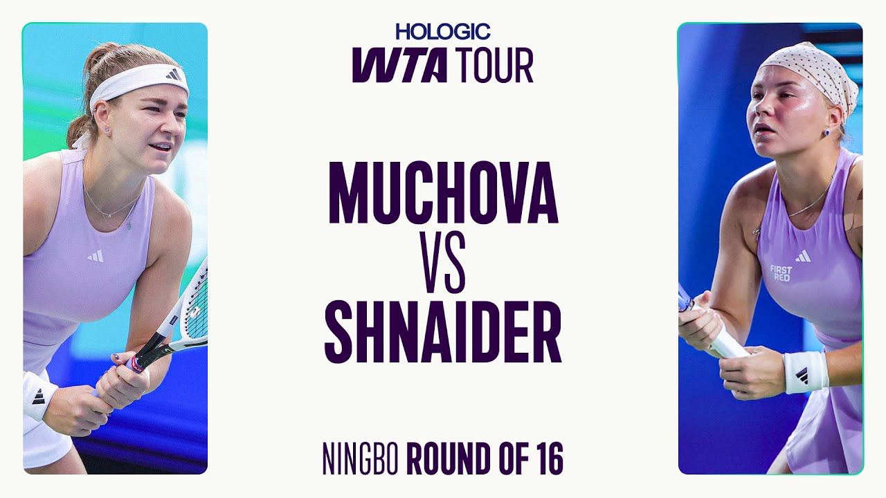 Каролина Мухова против Дианы Шнайдер | 1/8 финала турнира WTA в Нинбо 2025 | Лучшие моменты матча