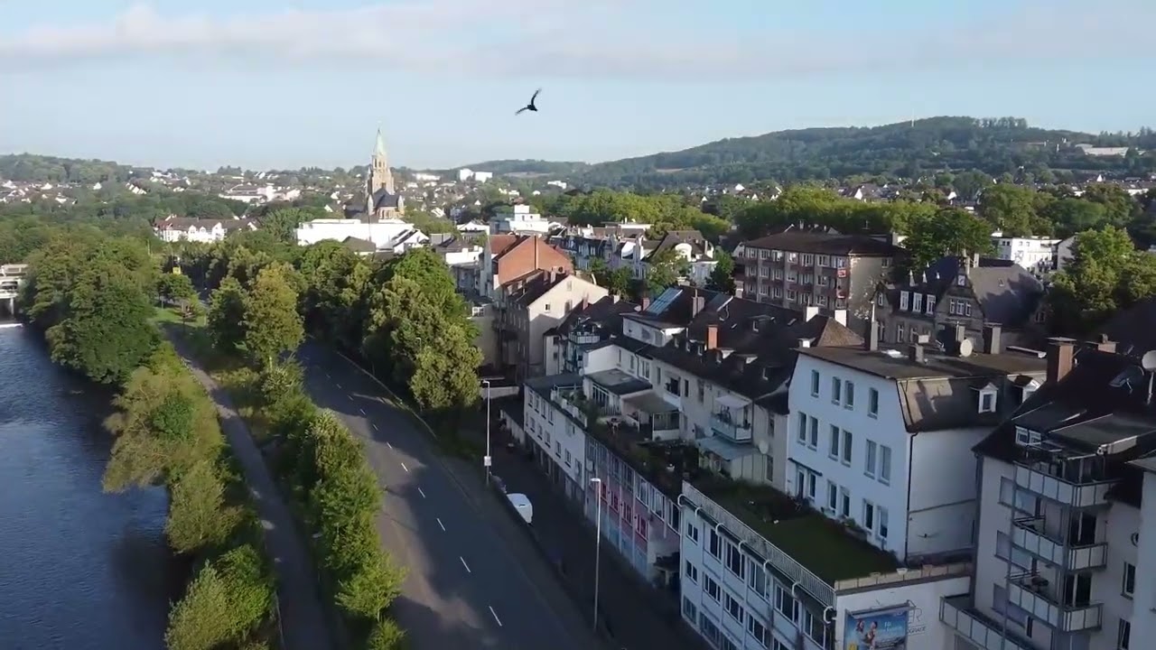 Letmathe von Oben - Überflug über Lennedamm und Stadtmitte