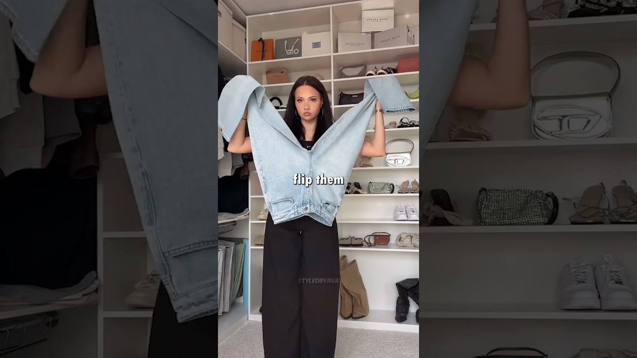 👖✨ DIY Jeans Hack Turn Pants Into a Statement Top! 🔥