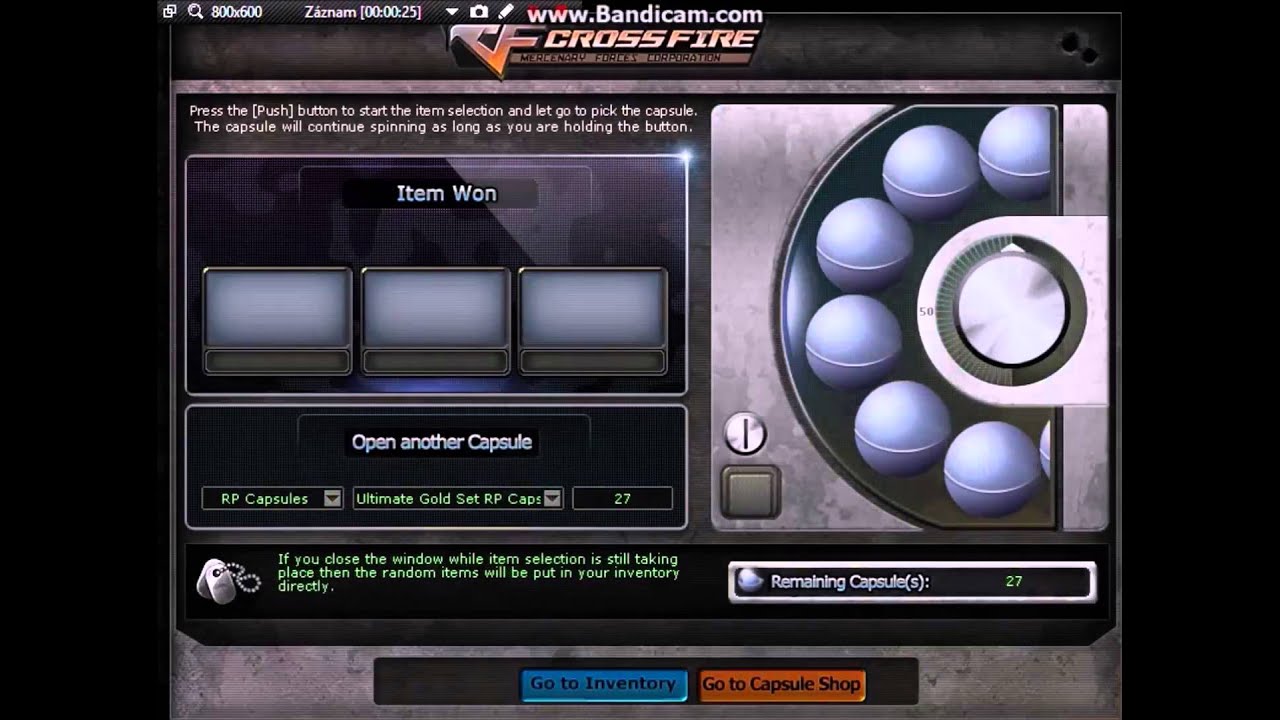CrossFire EU opening 80 rp capsules for Ultimate Gold Set