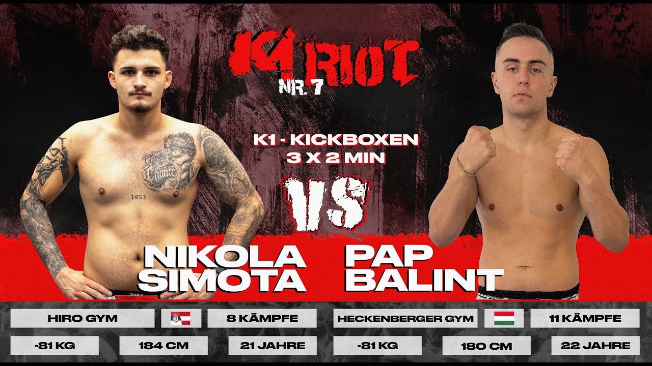 K1RIOT 7.0 | SIMOTA VS. BALINT | 01.11.2025 | Halle B, Baden