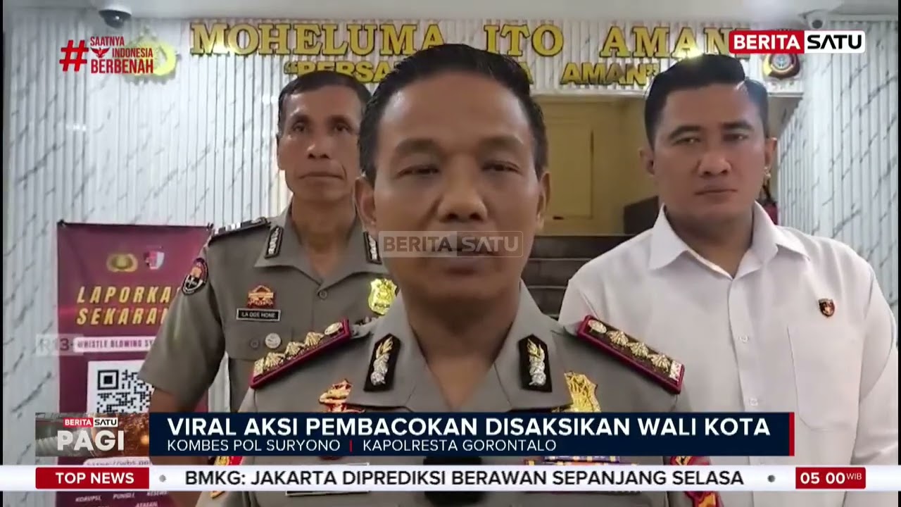 Viral! Aksi Pembacokan di Gorontalo Terjadi Depan Wali Kota 
