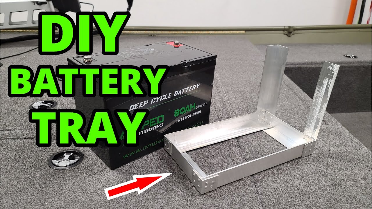 SECURE/RELIABLE Battery Tray For Jon Boats {EVERY BOAT NEEDS THIS} Mini Jon Boat Conversion Project}