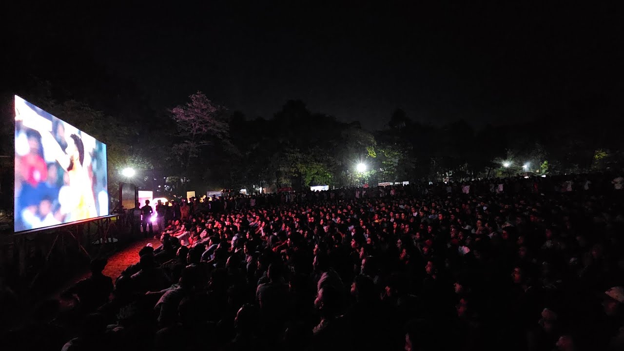 Bangladesh vs India football match in Dhaka University campus