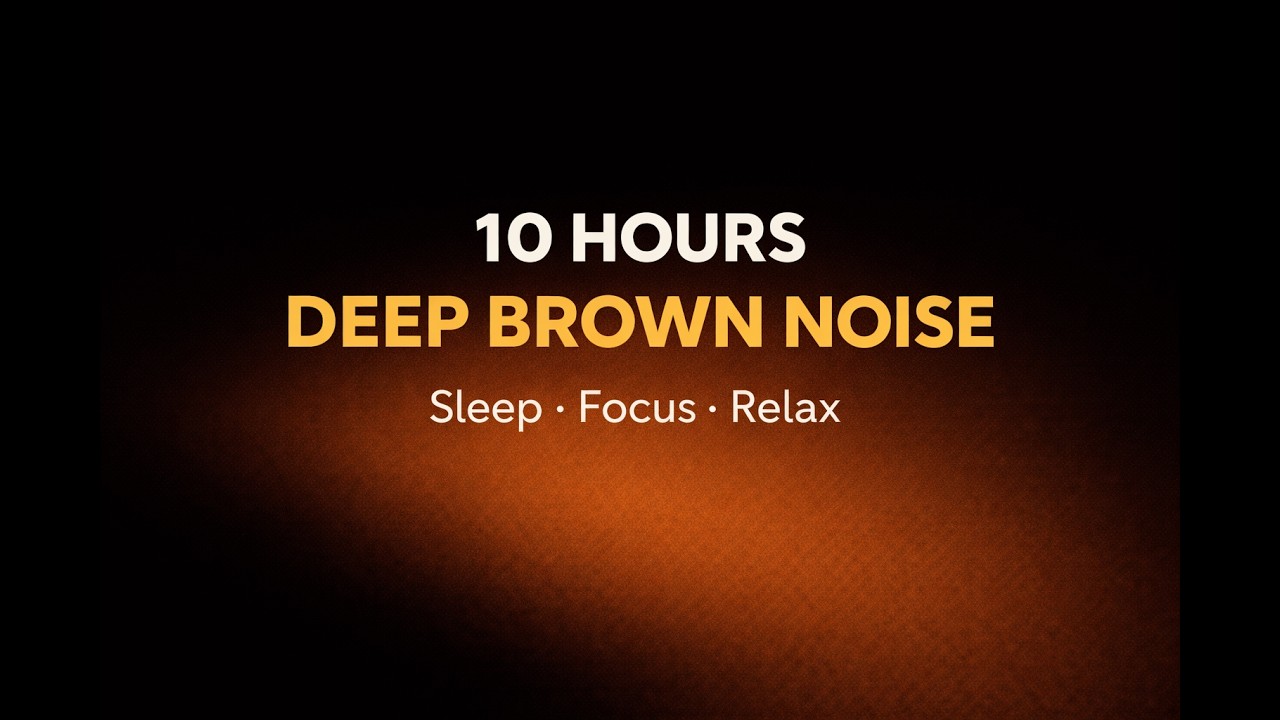 Deep Brown Noise (Black Screen) 10 Hours | Sleep, Focus & Relax