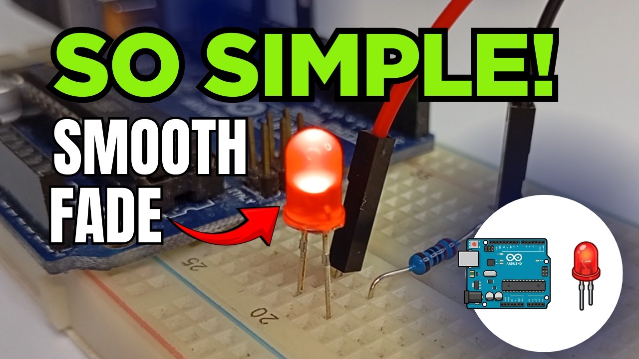 Тест ШИМ-регулирования плавного затухания светодиода на Arduino | Плавная регулировка яркости