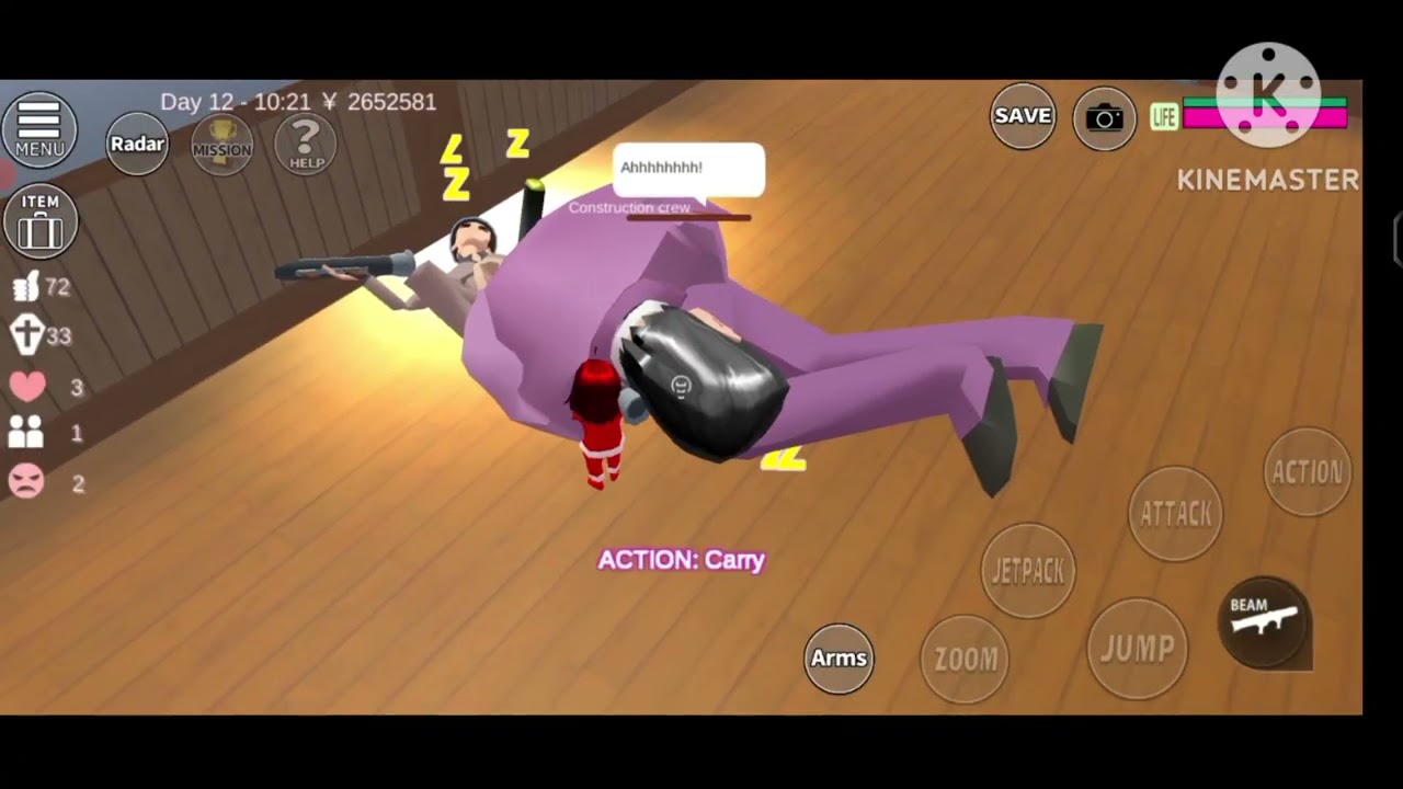 Alisa jadi Sinterklas pake bazoka Beam lawan Yakuza| Sakura School Game Play