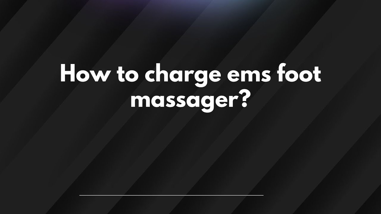 Как зарядить EMS-массажер для ног?