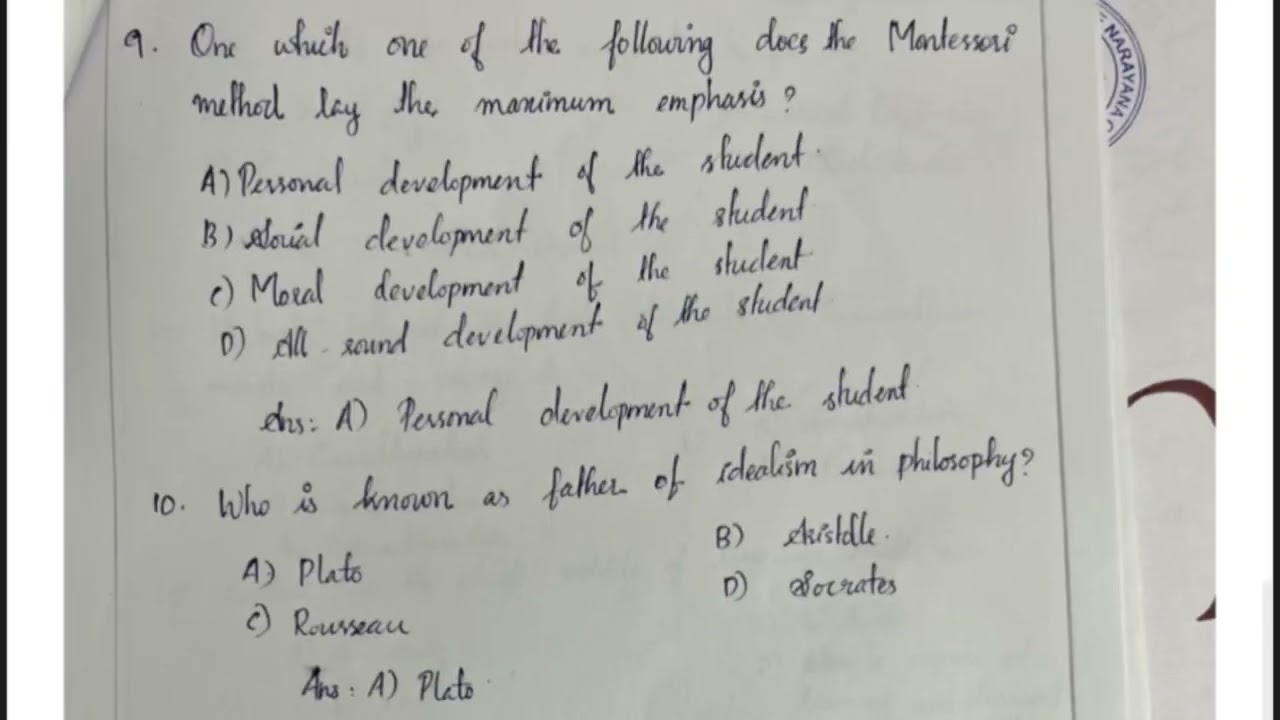 EDU 01 MCQ #BEd