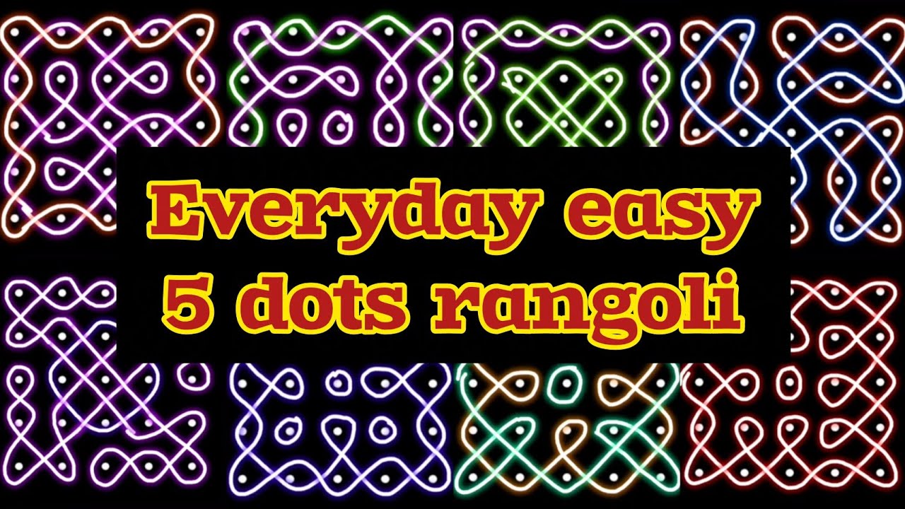 5 dots everyday #easy #rangolidesigns #viralshorts #youtubeshorts #new #chukkirangoli #kolam