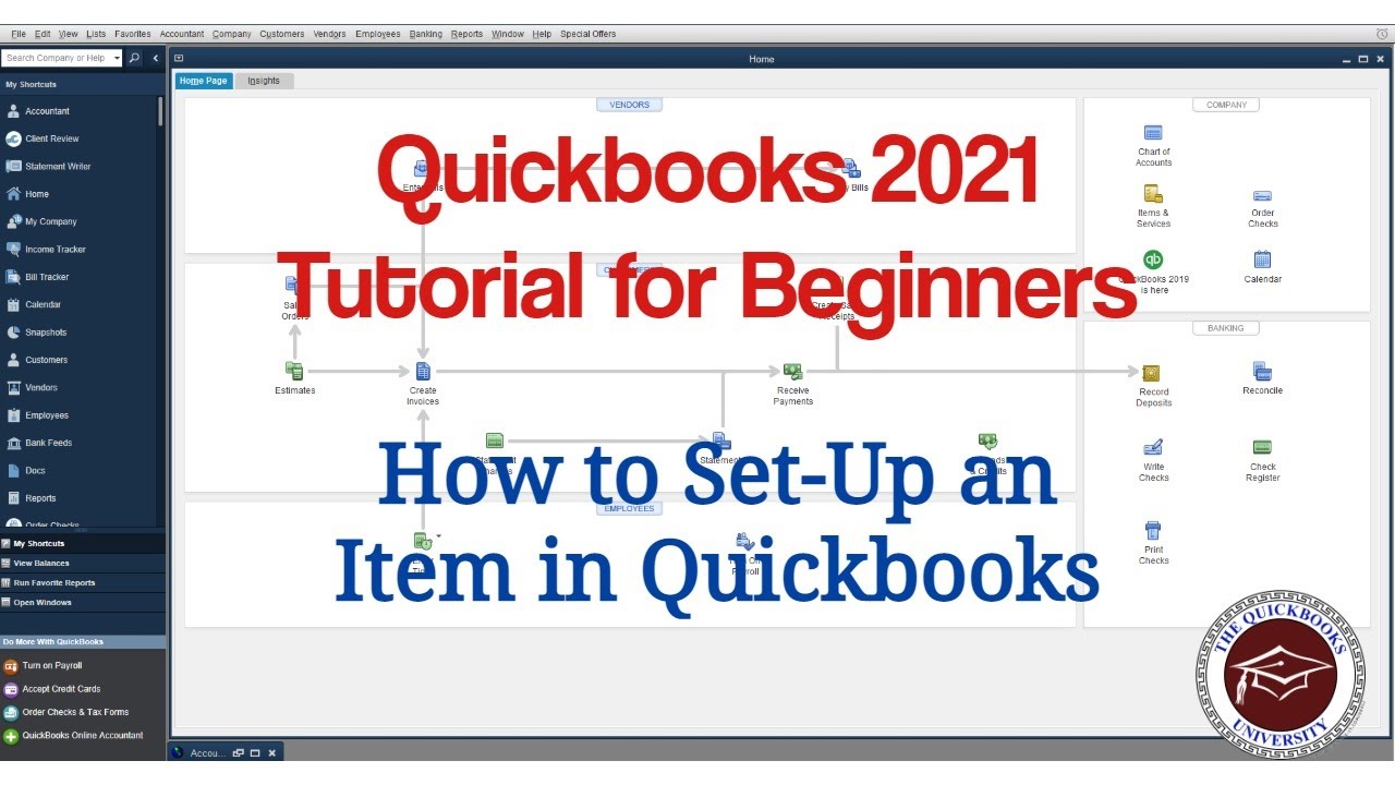 Quickbooks 2021 Tutorial for Beginners - How to Set-Up an Item in Quickbooks