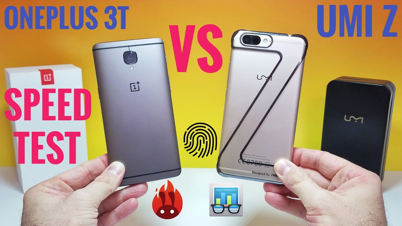 UMI Z vs OnePlus 3T - SPEED TEST - Helio X27 VS Snapdragon 821