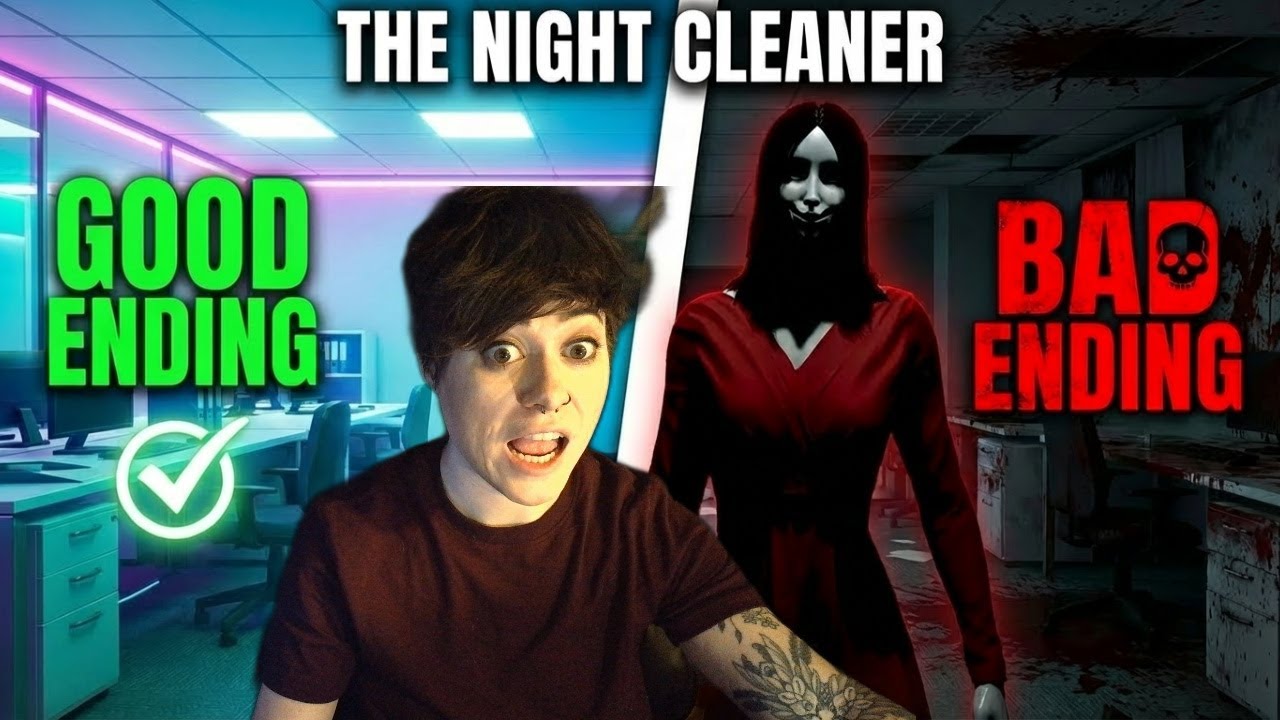 New horror game! The Night Cleaner, Good and Bad endings.