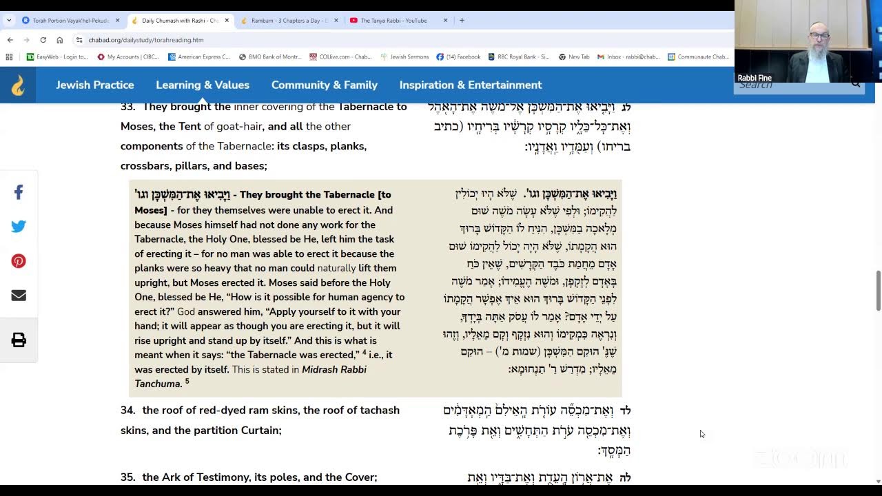 Torah Portion Vayak'hel-Pekudei, 6th Portion