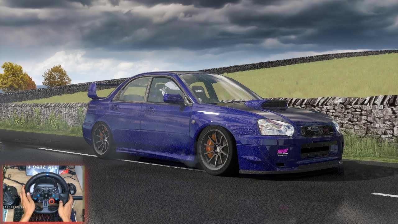 DRIVING A SUBARU IMPREZA WRX STI 2.5 BAT | STEERING WHEEL + PEDAL CAM | ASSETO CORSA