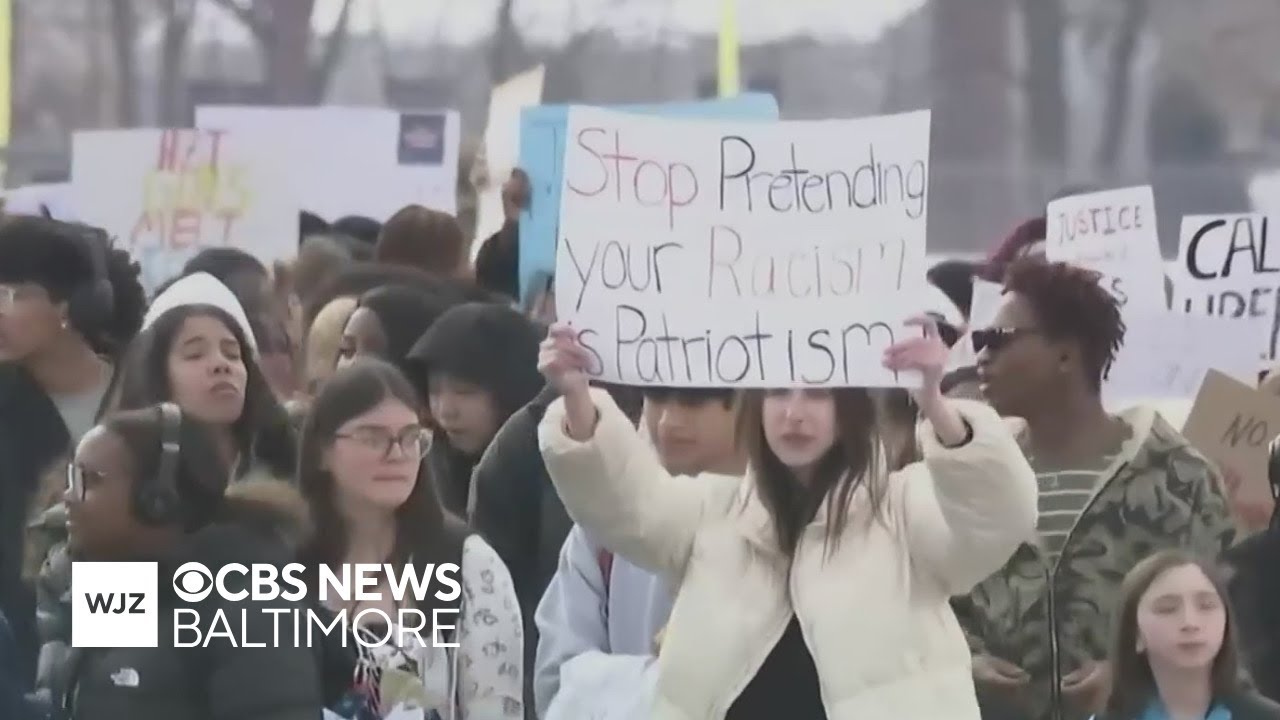 Hundreds of Maryland students protest ICE operations with school walkouts