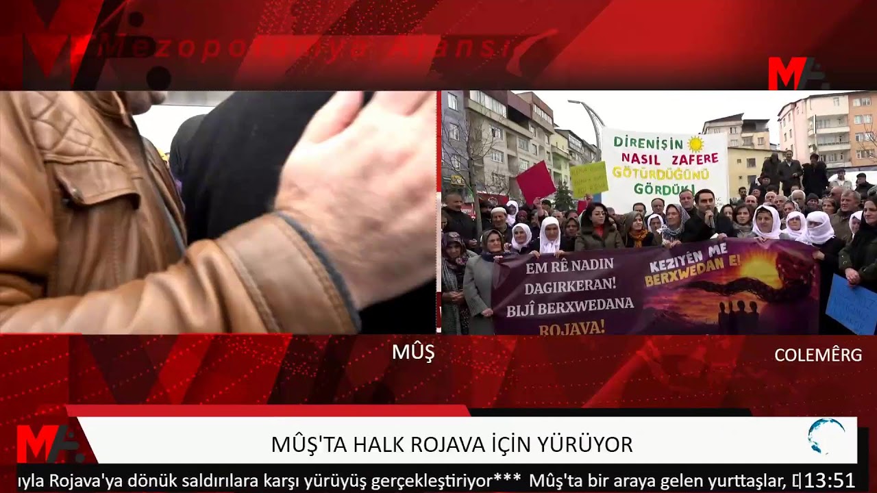 MÛŞ'TA HALK ROJAVA İÇİN YÜRÜYOR