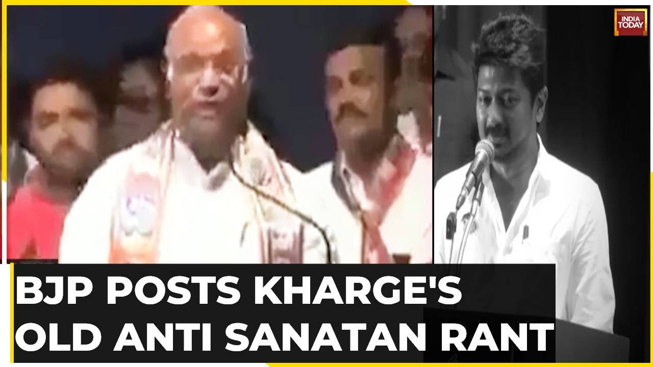 Amid Row Over Udhayanidhi Stalin's Sanatan Dharama Remark, BJP Posts Kharge's Old Anti Sanatan Rant