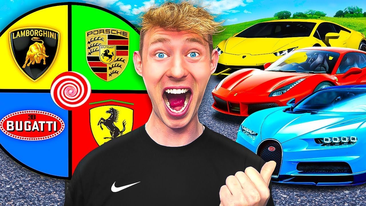 GLÜCKSRAD bestimmt 24 STUNDEN mein AUTO! 😳 (Bugatti , Lamborghini..)