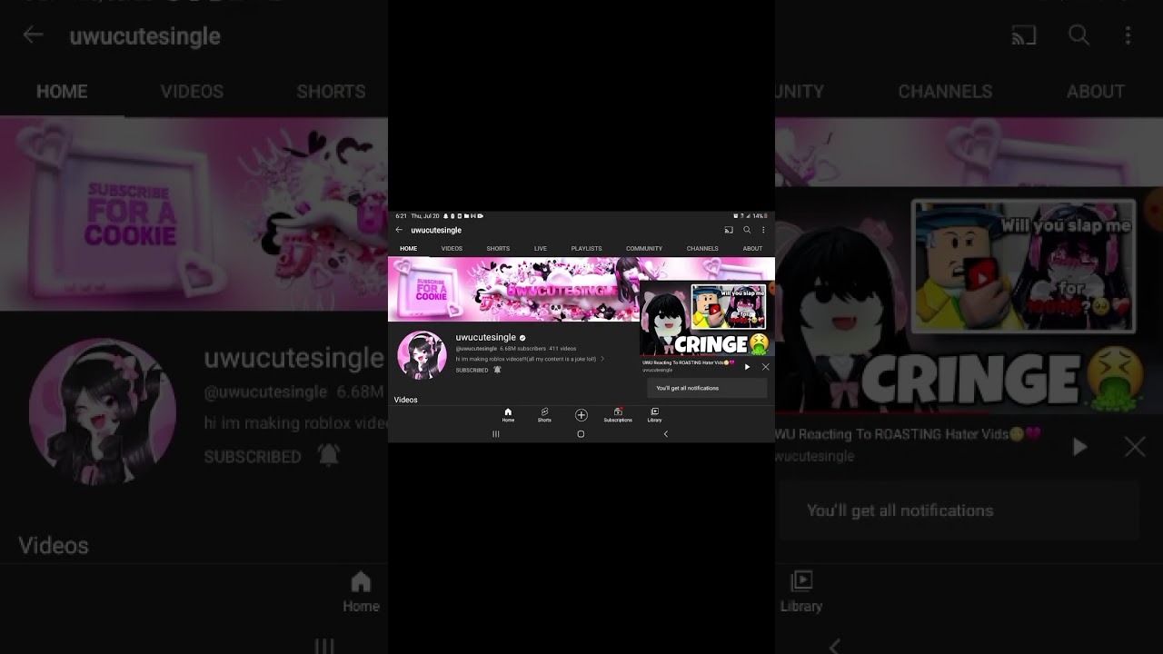 the channel uwucutesingle is 6.66 million subscribers it 666😨