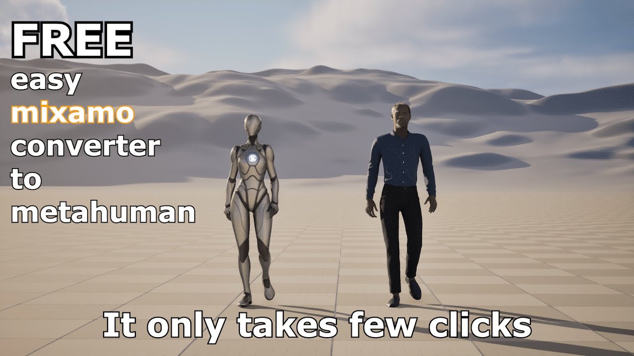 Free easy mixamo converter to metahuman (Tutorial)
