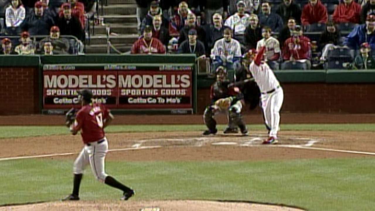 Burrell ties the game with a homer to right