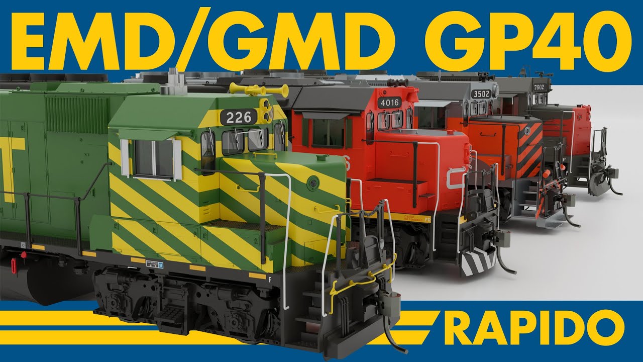 Скоро появятся Rapido HO Scale EMD/GMD GP40!