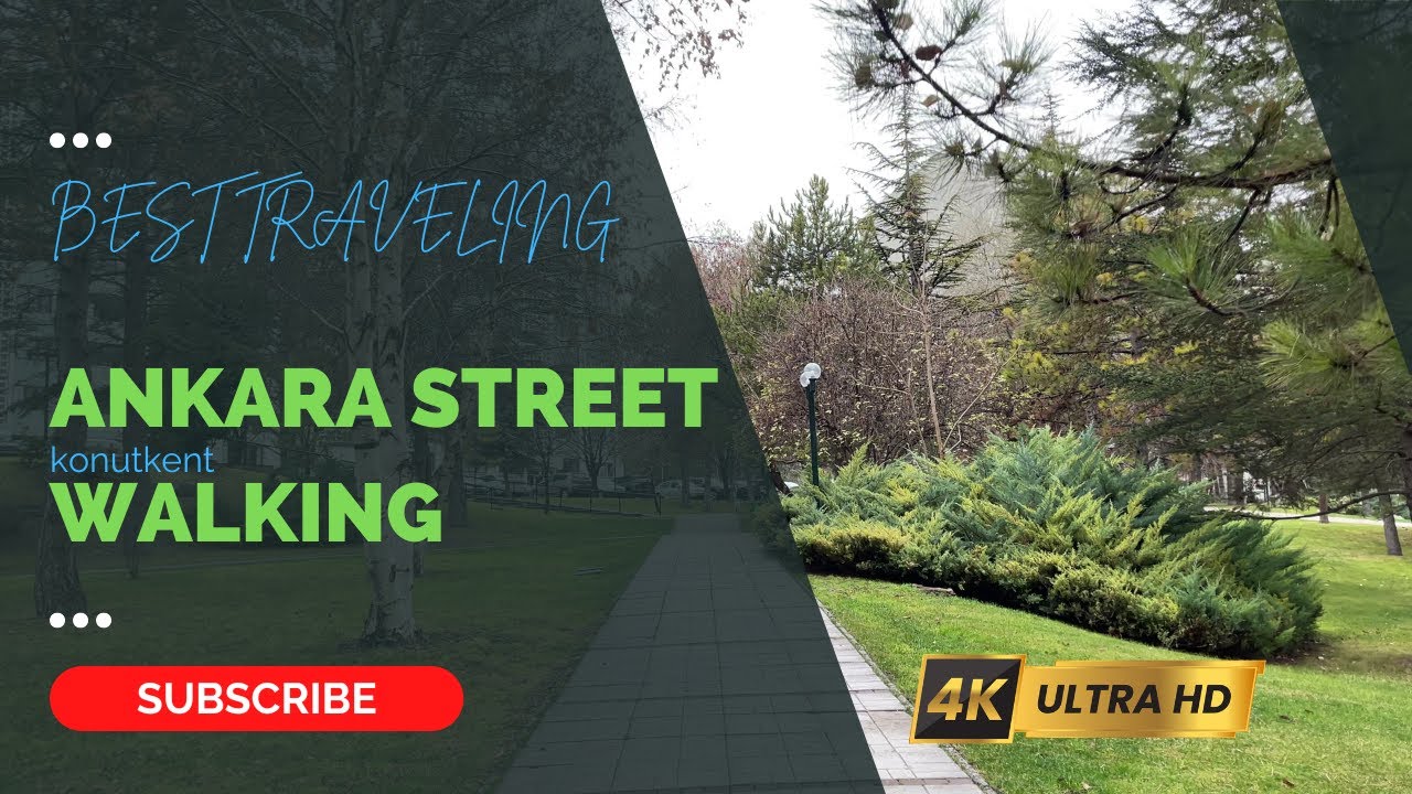 Best Traveling -  [4K HDR]  60FPS  Walk in Konutkent Ankara Turkey - Street Walking
