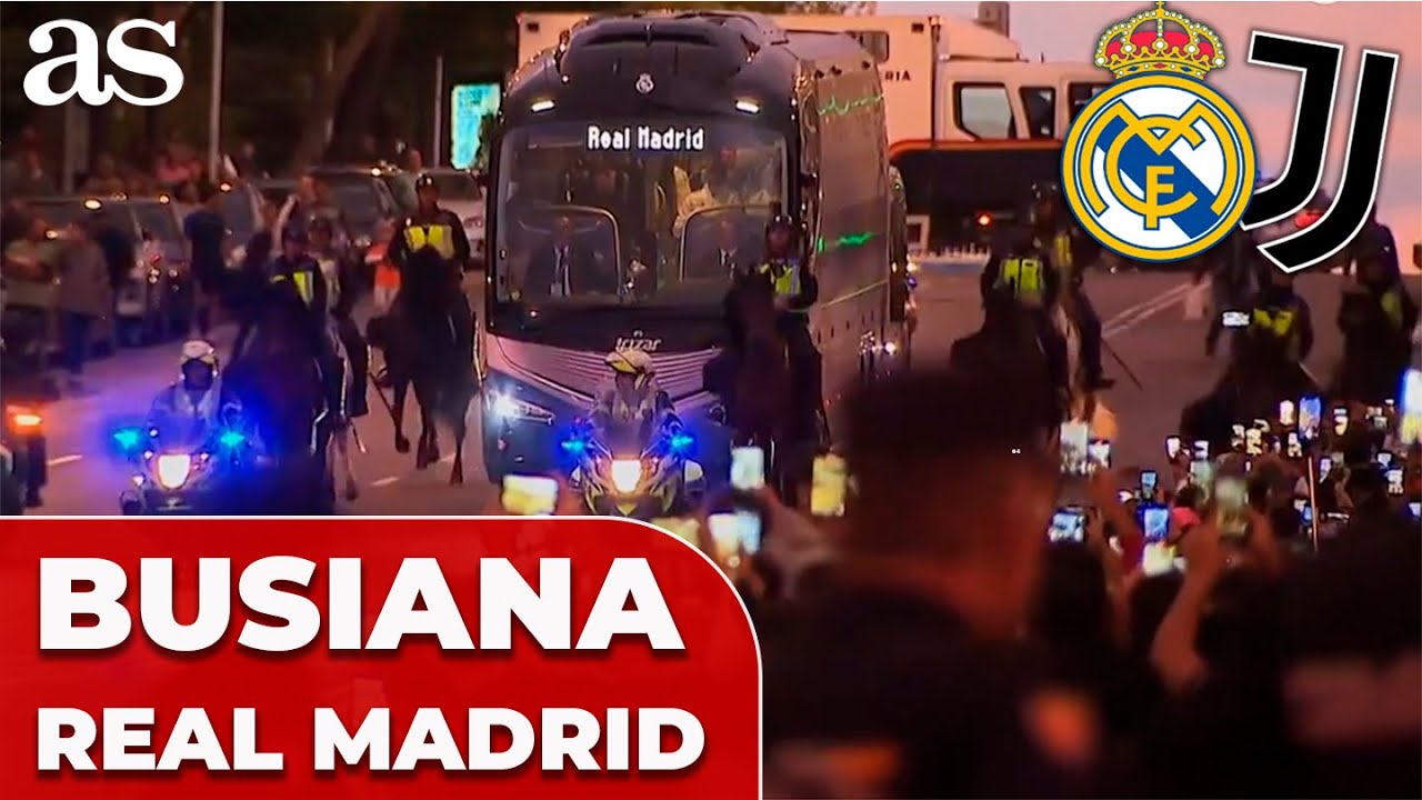 BUSIANA REAL MADRID: INCREÍBLE llegada del MADRID al BERNABÉU para la CHAMPIONS vs. JUVENTUS