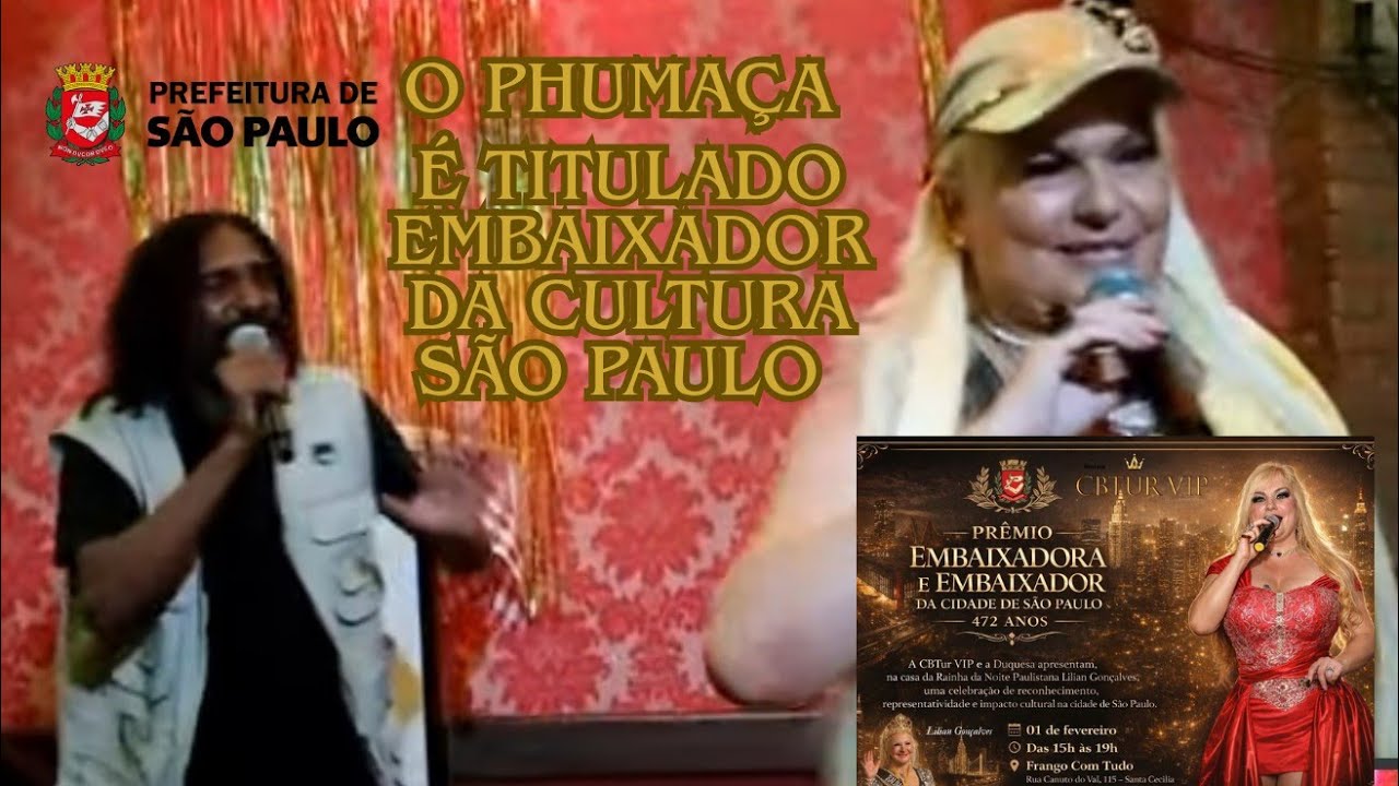 🔥 HISTÓRICO! PHUMAÇA RECEBE TÍTULO DE EMBAIXADOR DA CULTURA DE SÃO PAULO 👑🎤
