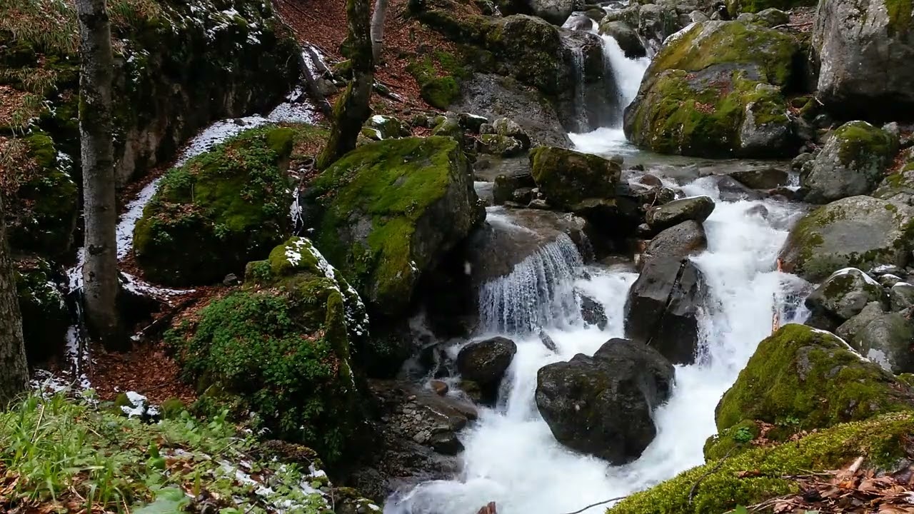 Mountain fast river. Горная быстрая река.
