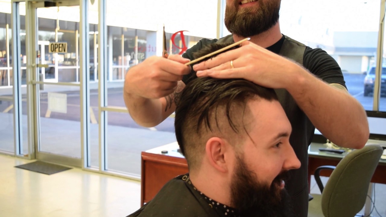 Double Parted Pompadour, 3/4 Mohawk, Bald Taper, w/ a Flirp Flarp demo cut and beard trim