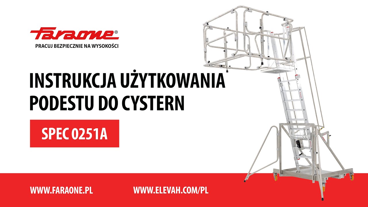 Podest do cystern - Spec 0251 Faraone | instrukcja użytkowania
