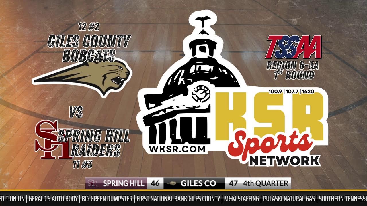 Giles County Bobcats vs Spring Hill Raiders Region 6-3A 1st Round