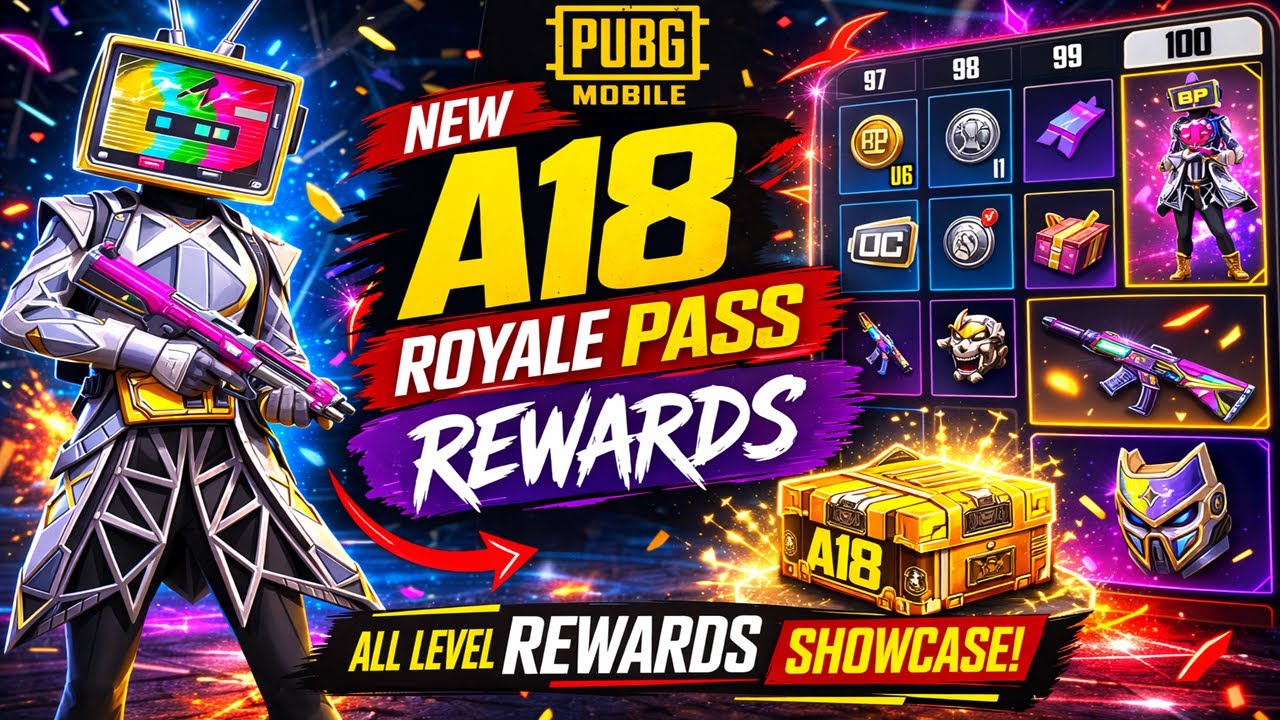 NEW A18 ROYALE PASS REWARDS 😍 | Full Royale Pass Review PUBG MOBILE | LIVE NOW 🔴