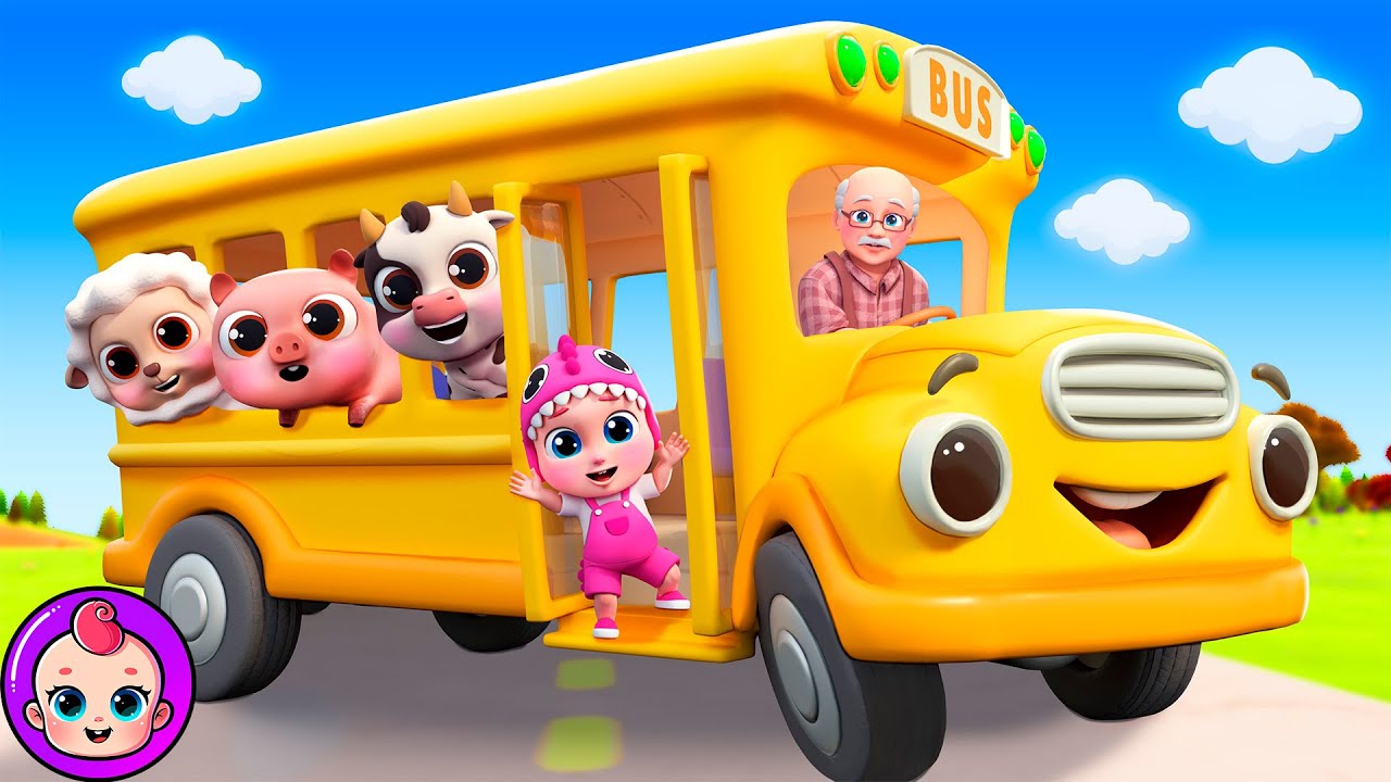 The Wheels on The Bus Song 🚌 (Animal Version) | Bubbleee - Nursery Rhymes & Kids Songs Compilation🌟
