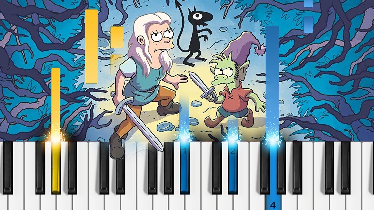 Disentchantment Theme Song - Easy Piano Tutorial