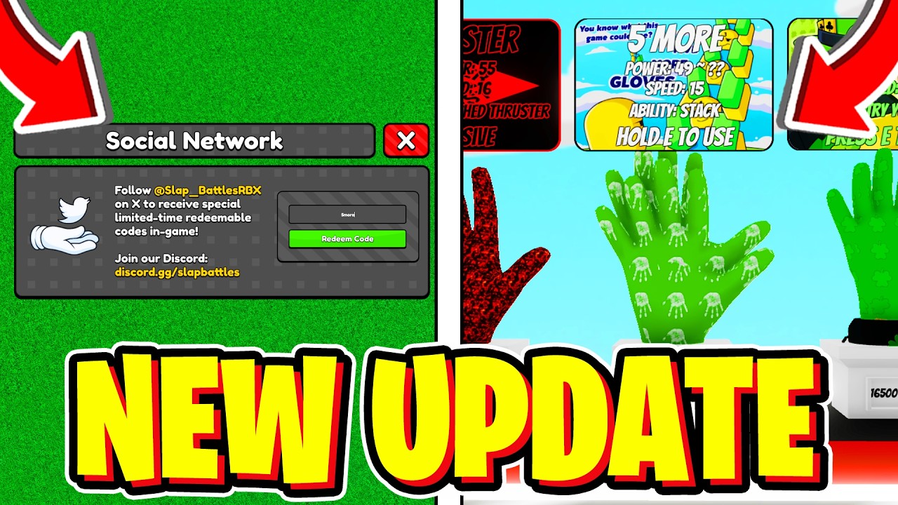 SLAP BATTLES UPDATE (HOW TO GET 5 MORE GLOVE SHOWCASE, SPRING MASTERY SHOWCASE, NEW CODES) Roblox