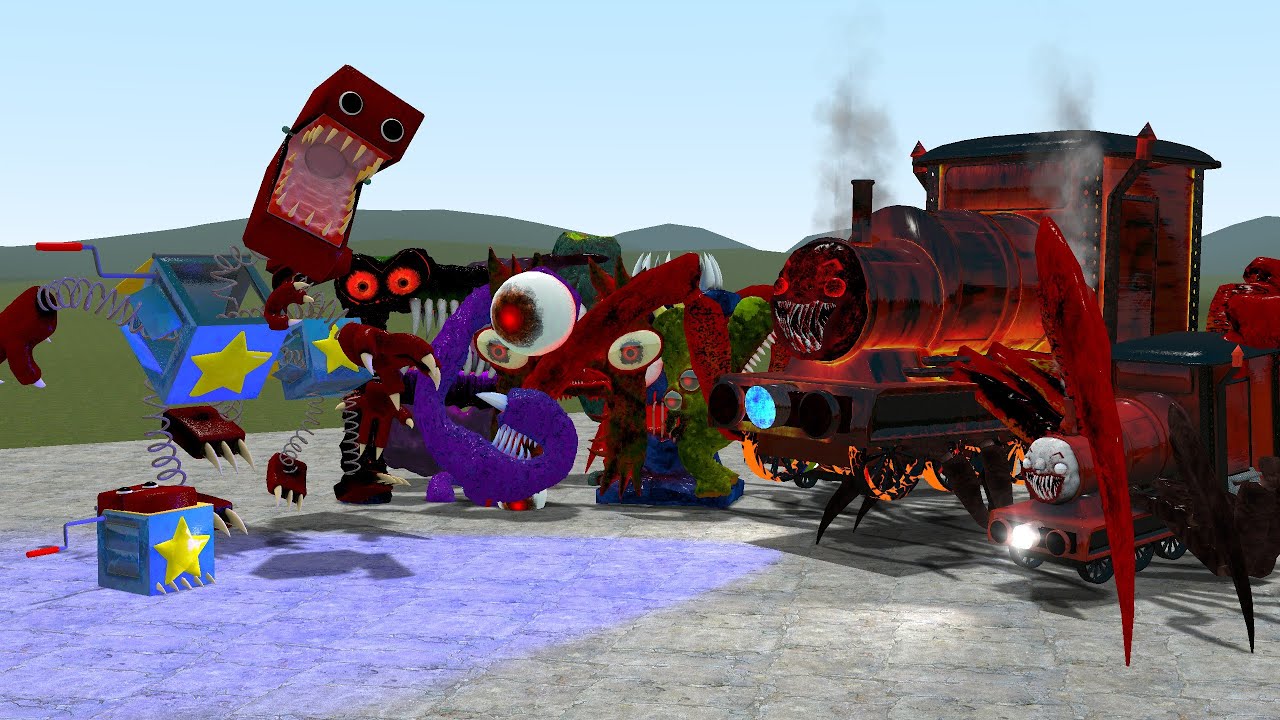 CHOO CHOO CHARLES VS BOXY BOO VS NIGHTMARE ALPHABET LORE In Garry's Mod! (Project Poppy Playtime)