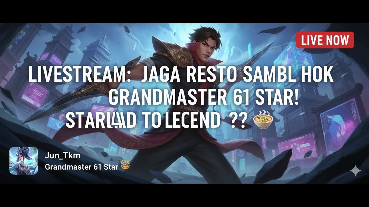 Live HOK bentar aja , lagi pengen spam suppport kui? Mozi? Road to 100 20 bintang lg  #mediashareon