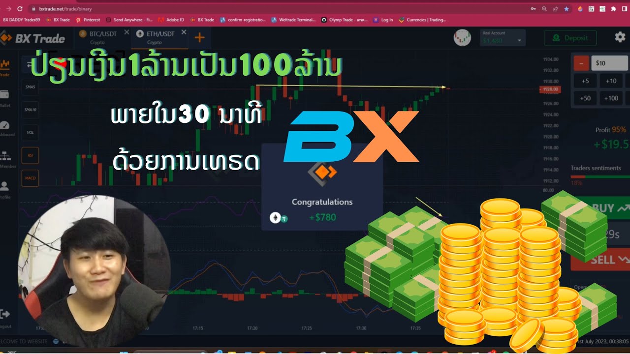 ປ່ຽນເງີນ1ລ້ານເປັນ100ລ້ານພາຍໃນ30 ນາທີດ້ວຍການເທຣດBXTRADE
