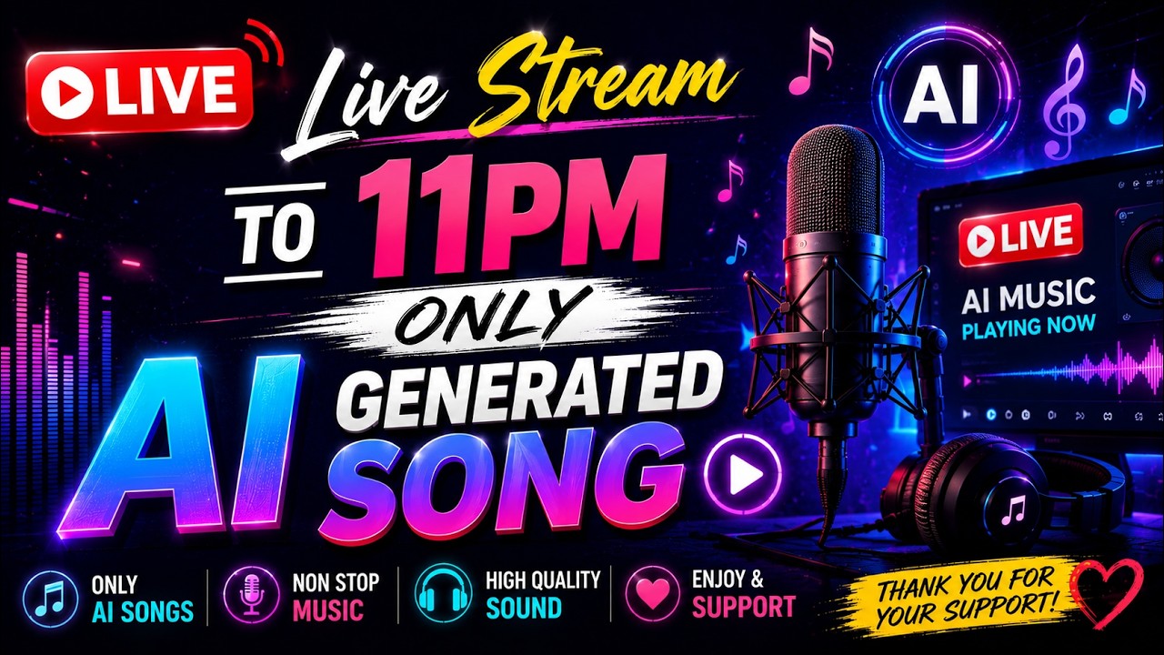 LIVE | Live Stream TO 11PM ONLY AI GENERATED AI SONG