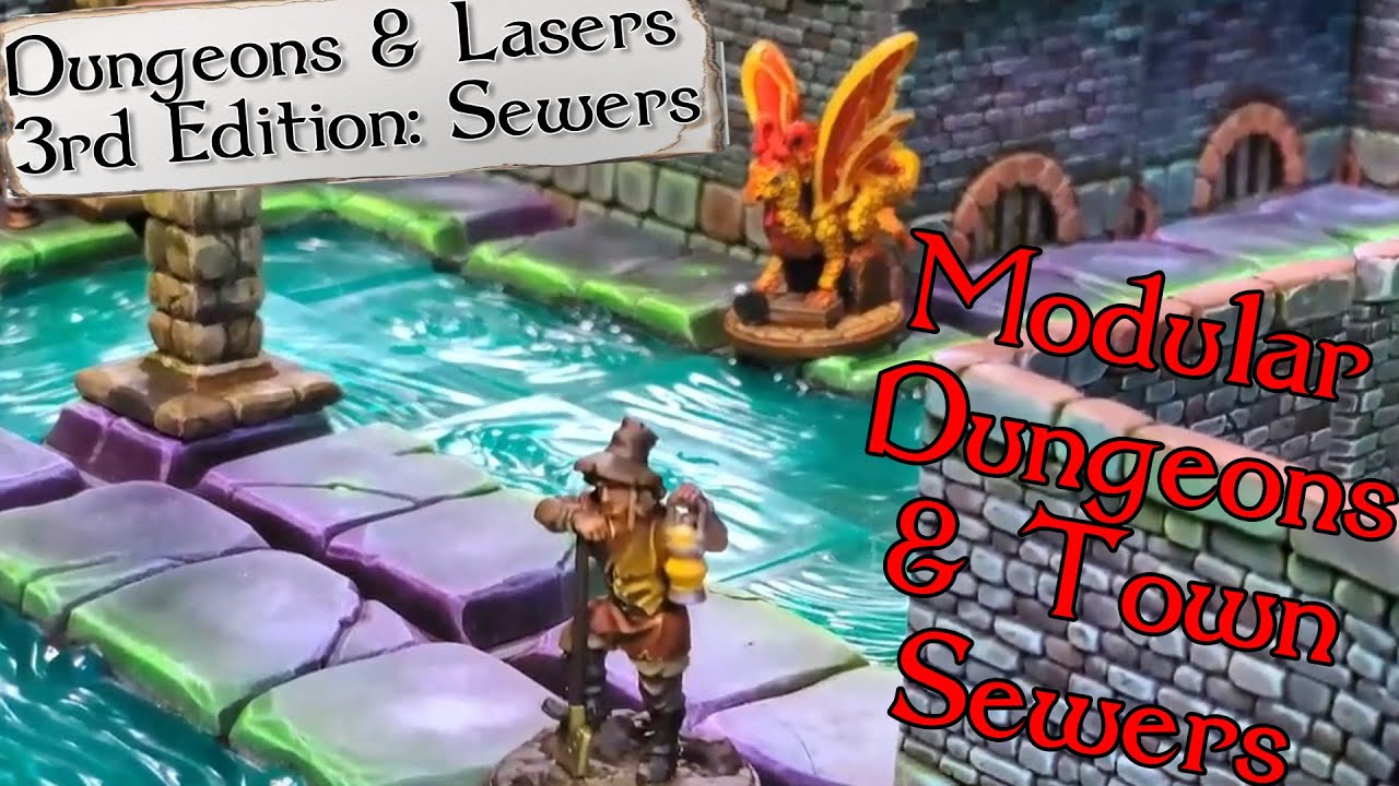 Dungeons & Lasers 3rd Edition: Modular Sewer Tiles Review