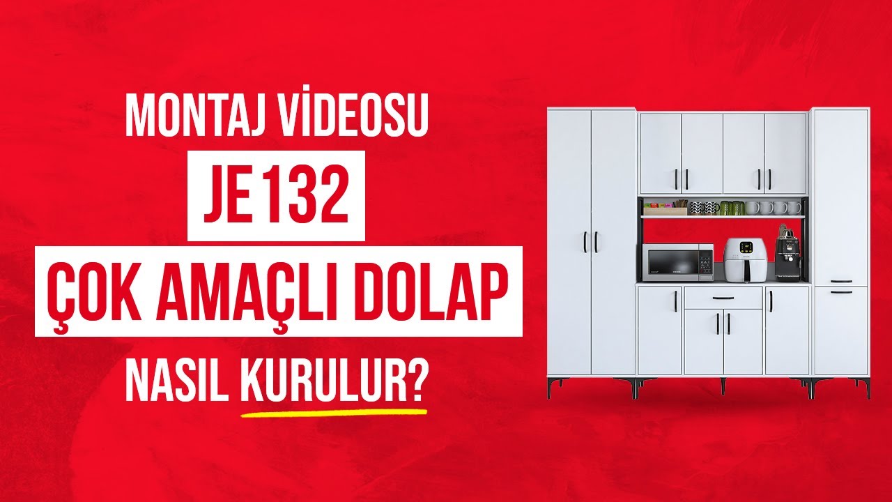 Rani Mobilya JE132 &Ccedil;ok Ama&ccedil;lı Dolap Kurulum Montaj Videosu